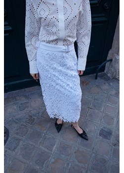 H & M - Ołówkowa spódnica koronkowa - Biały ze sklepu H&M w kategorii Spódnice - zdjęcie 169632180