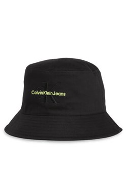 Calvin Klein Jeans Kapelusz Monogram Bucket Hat K60K611029 Czarny ze sklepu MODIVO w kategorii Kapelusze damskie - zdjęcie 169634572