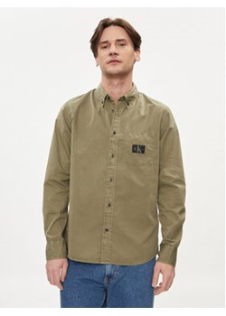 Calvin Klein Jeans Koszula J30J325772 Zielony Regular Fit ze sklepu MODIVO w kategorii Koszule męskie - zdjęcie 169635173