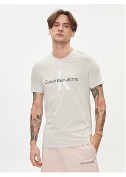 Calvin Klein Jeans T-Shirt J30J320806 Szary Slim Fit ze sklepu MODIVO w kategorii T-shirty męskie - zdjęcie 169635193