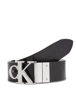 Calvin Klein Jeans Pasek Damski Round Mono Pl Rev Lthr Belt 30Mm K60K611489 Czarny ze sklepu MODIVO w kategorii Paski damskie - zdjęcie 169635292
