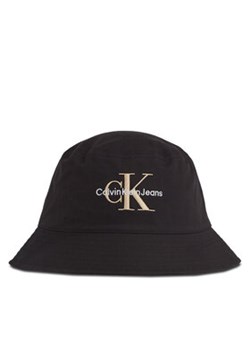 Calvin Klein Jeans Kapelusz Monogram Bucket Hat K50K510788 Czarny ze sklepu MODIVO w kategorii Kapelusze męskie - zdjęcie 169636050