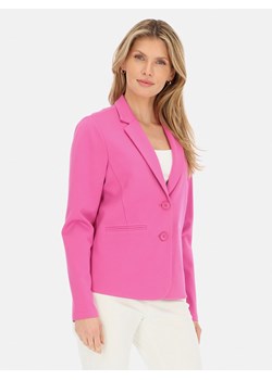 Dzianinowy różowy blazer damski na guziki Red Button ze sklepu Eye For Fashion w kategorii Marynarki damskie - zdjęcie 169636554