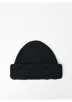 Czarna czapka beanie z podwiniętym brzegiem ze sklepu House w kategorii Czapki zimowe męskie - zdjęcie 169637002