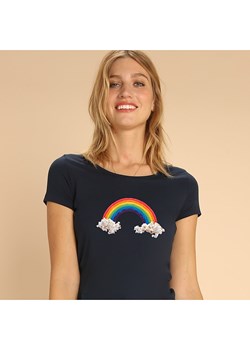 WOOOP Koszulka &quot;Candy rainbow&quot; w kolorze granatowym ze sklepu Limango Polska w kategorii Bluzki damskie - zdjęcie 169639160