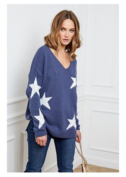 Plume Sweter &quot;Tami&quot; w kolorze niebiesko-białym ze sklepu Limango Polska w kategorii Swetry damskie - zdjęcie 169639161
