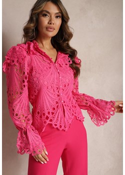 Fuksjowa Koronkowa Koszula z Topem Makura ze sklepu Renee odzież w kategorii Koszule damskie - zdjęcie 169641324