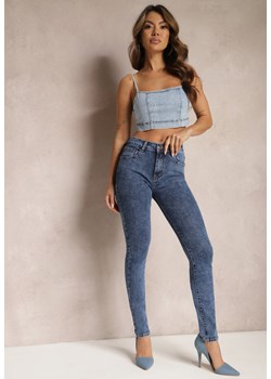 Granatowe Jeansy o Fasonie Skinny Quelisse ze sklepu Renee odzież w kategorii Jeansy damskie - zdjęcie 169641420