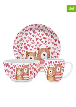 ppd 3-częściowy zestaw naczyń "Love Bears" w kolorze różowo-czerwonym - id: 12582360 - marki Ppd - 169646441 ppd 3-częściowy zestaw naczyń "Love Bears" w kolorze różowo-czerwonym ze sklepu Limango Polska w kategorii Tekstylia dziecięce - zdjęcie 169646441