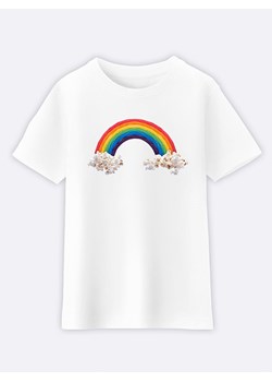 WOOOP Koszulka &quot;Candy Rainbaw&quot; w kolorze białym ze sklepu Limango Polska w kategorii T-shirty chłopięce - zdjęcie 169646630