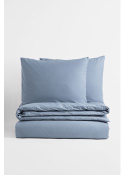 H & M - Komplet podwójnej pościeli bawełnianej - Niebieski ze sklepu H&M w kategorii Pościele - zdjęcie 169647951