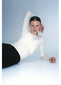 H & M - Drapowane body z dżerseju - Biały ze sklepu H&M w kategorii Body damskie - zdjęcie 169647971