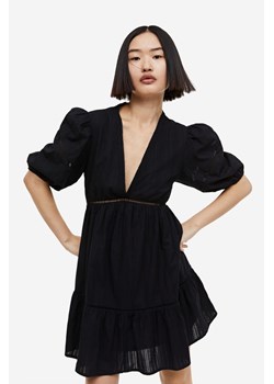 H & M - Obszerna sukienka z koronkowym detalem - Czarny ze sklepu H&M w kategorii Sukienki - zdjęcie 169648082