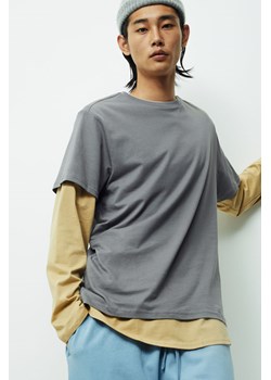 H & M - T-shirt Regular Fit - Szary ze sklepu H&M w kategorii T-shirty męskie - zdjęcie 169648263