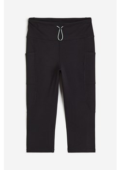 H & M - Legginsy sportowe capri DryMove - Czarny ze sklepu H&M w kategorii Spodnie damskie - zdjęcie 169648521
