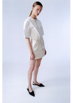 H & M - Taliowany top - Biały ze sklepu H&M w kategorii Bluzki damskie - zdjęcie 169648681
