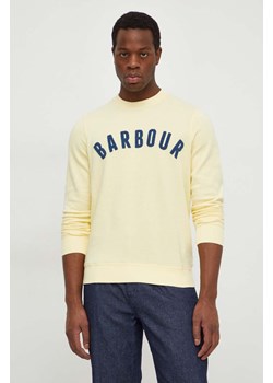 Barbour bluza męska kolor żółty melanżowa MOL0101 ze sklepu ANSWEAR.com w kategorii Bluzy męskie - zdjęcie 169649703