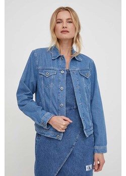 Pepe Jeans kurtka jeansowa damska kolor niebieski przejściowa ze sklepu ANSWEAR.com w kategorii Kurtki damskie - zdjęcie 169649881