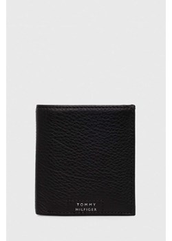 Tommy Hilfiger portfel skórzany męski kolor czarny ze sklepu ANSWEAR.com w kategorii Portfele męskie - zdjęcie 169650004