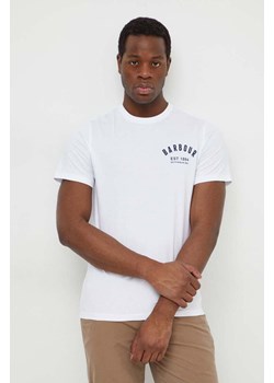 Barbour t-shirt bawełniany męski kolor biały z nadrukiem ze sklepu ANSWEAR.com w kategorii T-shirty męskie - zdjęcie 169650641