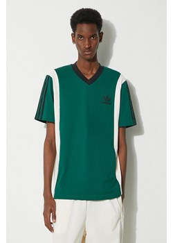 adidas Originals t-shirt męski kolor zielony z aplikacją ze sklepu ANSWEAR.com w kategorii T-shirty męskie - zdjęcie 169650682