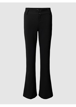 Spodnie o rozkloszowanym kroju w jednolitym kolorze ze sklepu Peek&Cloppenburg  w kategorii Spodnie damskie - zdjęcie 169651740