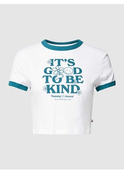 T-shirt krótki z nadrukiem z napisem ze sklepu Peek&Cloppenburg  w kategorii Bluzki damskie - zdjęcie 169651910