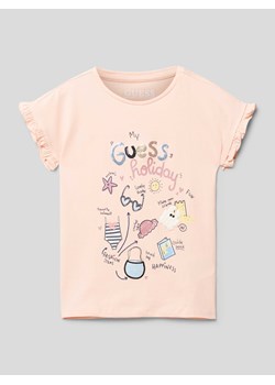 T-shirt z falistym dołem ze sklepu Peek&Cloppenburg  w kategorii Bluzki dziewczęce - zdjęcie 169652483