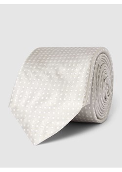 Krawat jedwabny ze wzorem na całej powierzchni ze sklepu Peek&Cloppenburg  w kategorii Krawaty - zdjęcie 169652512