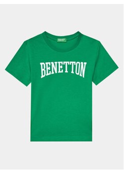 United Colors Of Benetton T-Shirt 3096G10CX Zielony Regular Fit ze sklepu MODIVO w kategorii T-shirty chłopięce - zdjęcie 169657812