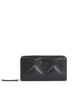Duży Portfel Damski Calvin Klein Quilt K60K611782 Czarny ze sklepu eobuwie.pl w kategorii Portfele damskie - zdjęcie 169658584