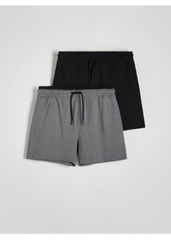 Reserved - Szorty piżamowe 2 pack - czarny ze sklepu Reserved w kategorii Piżamy męskie - zdjęcie 169660891