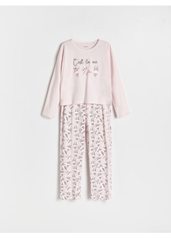 Reserved - Dwuczęściowa piżama - pastelowy róż ze sklepu Reserved w kategorii Piżamy dziecięce - zdjęcie 169661274