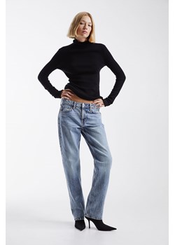 H & M - Straight Regular Jeans - Niebieski ze sklepu H&M w kategorii Jeansy damskie - zdjęcie 169674854