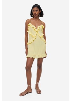 H & M - Sukienka mini z falbanką - Żółty ze sklepu H&M w kategorii Sukienki - zdjęcie 169674860