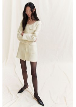 H & M - Sukienka żakietowa bouclé - Biały ze sklepu H&M w kategorii Sukienki - zdjęcie 169674993