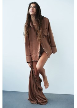 H & M - Satynowa piżama - Beżowy ze sklepu H&M w kategorii Piżamy damskie - zdjęcie 169675123