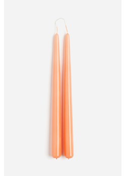H & M - Błyszcząca świeczka stożkowa 2-pak - Pomarańczowy ze sklepu H&M w kategorii Świece i dyfuzory - zdjęcie 169675321