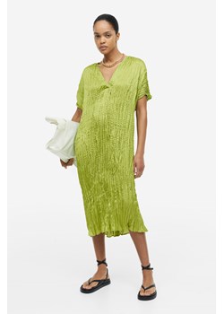 H & M - Plisowana sukienka tunikowa - Zielony ze sklepu H&M w kategorii Sukienki - zdjęcie 169675323