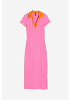 H & M - Sukienka bodycon z kołnierzykiem - Różowy ze sklepu H&M w kategorii Sukienki - zdjęcie 169675492