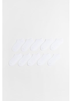 H & M - Krótkie skarpety 10-pak - Biały ze sklepu H&M w kategorii Skarpetki damskie - zdjęcie 169675660