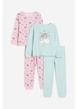 H & M - Dżersejowa piżama 2-pak - Turkusowy ze sklepu H&M w kategorii Piżamy dziecięce - zdjęcie 169675732