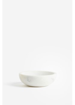 H & M - Marmurowa miseczka na'sól - Biały ze sklepu H&M w kategorii Miski - zdjęcie 169675781