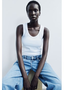 H & M - Koszulka w prążki - Biały ze sklepu H&M w kategorii Bluzki damskie - zdjęcie 169675840