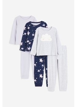 H & M - Dżersejowa piżama 3-pak - Fioletowy ze sklepu H&M w kategorii Piżamy dziecięce - zdjęcie 169675842