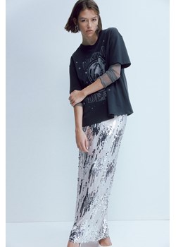 H & M - T-shirt oversize z nadrukiem - Szary ze sklepu H&M w kategorii Bluzki damskie - zdjęcie 169675870