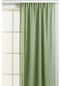 H & M - Zasłona z domieszką lnu 2-pak - Zielony ze sklepu H&M w kategorii Zasłony - zdjęcie 169676002