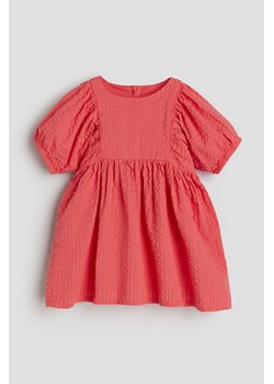H & M - Sukienka z bawełnianej kory - Czerwony ze sklepu H&M w kategorii Sukienki niemowlęce - zdjęcie 169676211