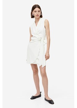 H & M - Kopertowa sukienka żakietowa - Biały ze sklepu H&M w kategorii Sukienki - zdjęcie 169676223
