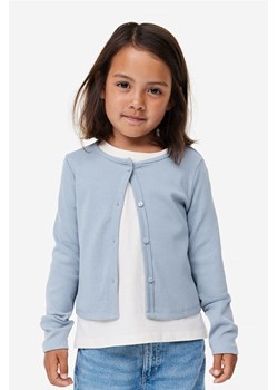 H & M - Kardigan z dżerseju w prążki - Niebieski ze sklepu H&M w kategorii Swetry dziewczęce - zdjęcie 169676302